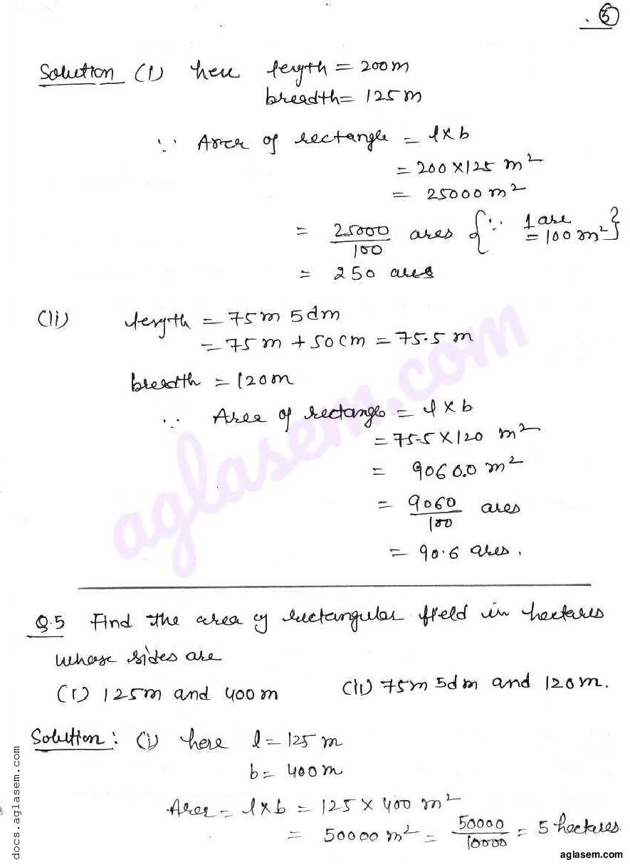 RD Sharma Solutions For Class 7 Mensuration I Perimeter And Area Of