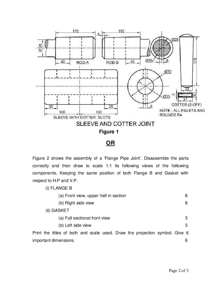 CBSE Sample Paper 2022 Class 12 Engineering Graphics Term 2 Term 1