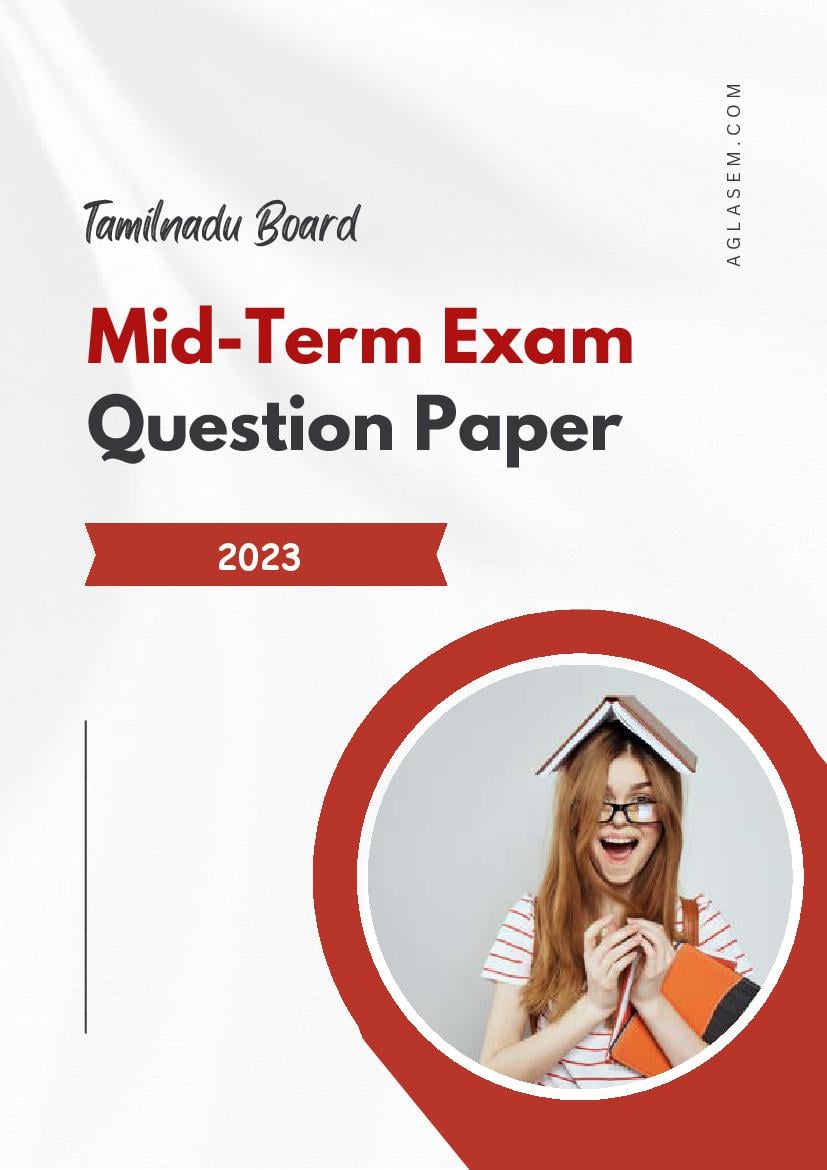 TN 9th Maths Second Mid Term Question Paper 2024 2nd Mid Term PYQP