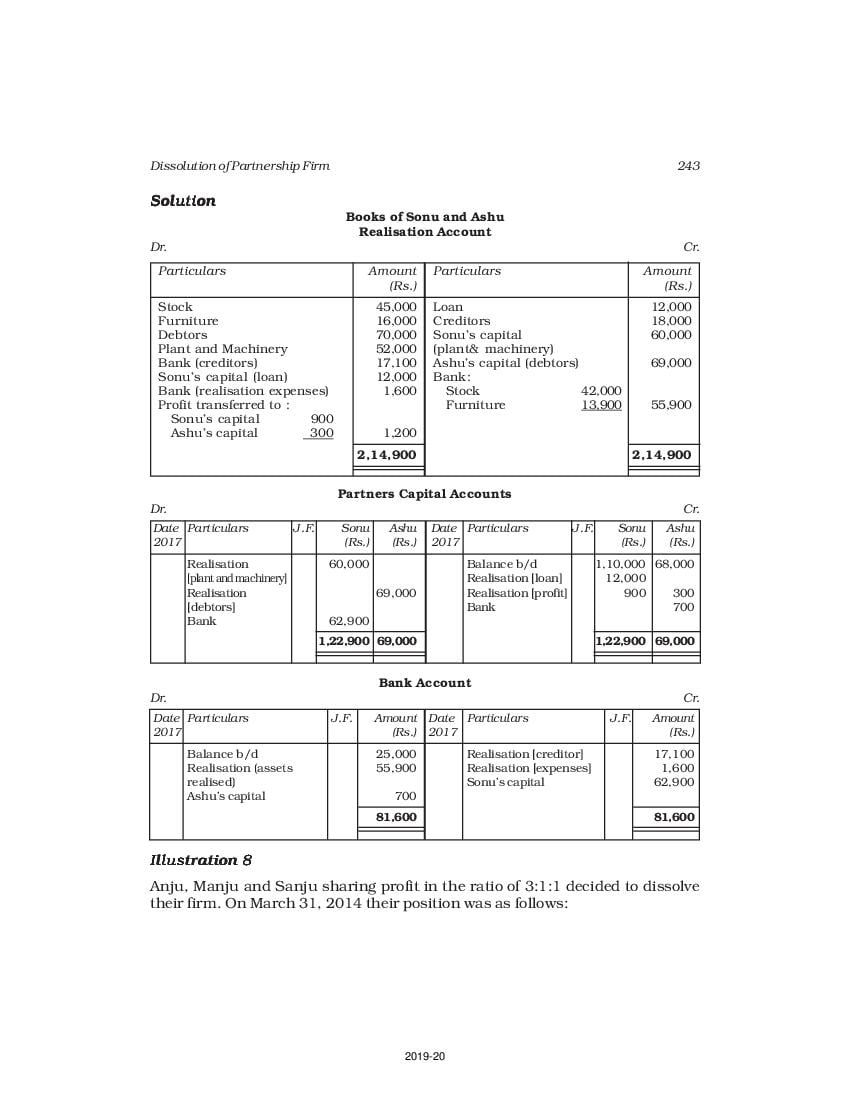 RBSE Book Class 12 Accountancy Part 1 Chapter 5 Dissolution Of