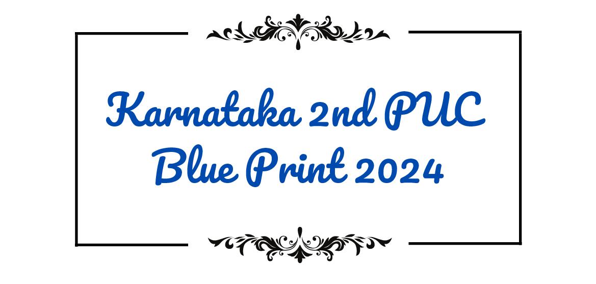 Karnataka 2nd PUC Blue Print 2024 for Kannada Optional - Page 1