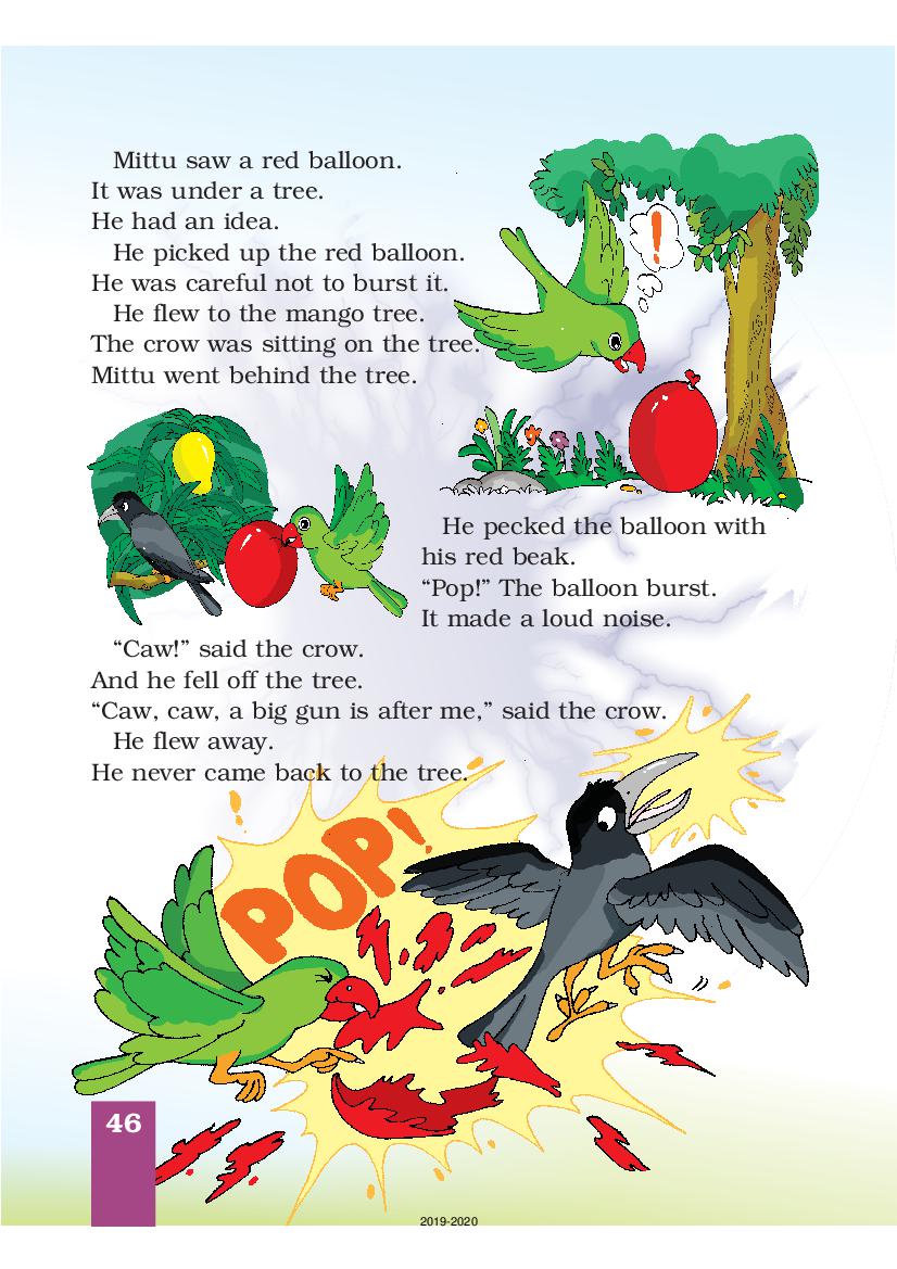 NCERT Book Class 1 English Marigold Chapter 4 Once I Saw a Little Bird ...