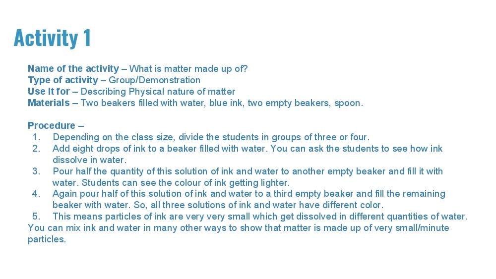 Teaching Material for Class 9 Chemistry – NCERT CBSE Handbook for Teachers