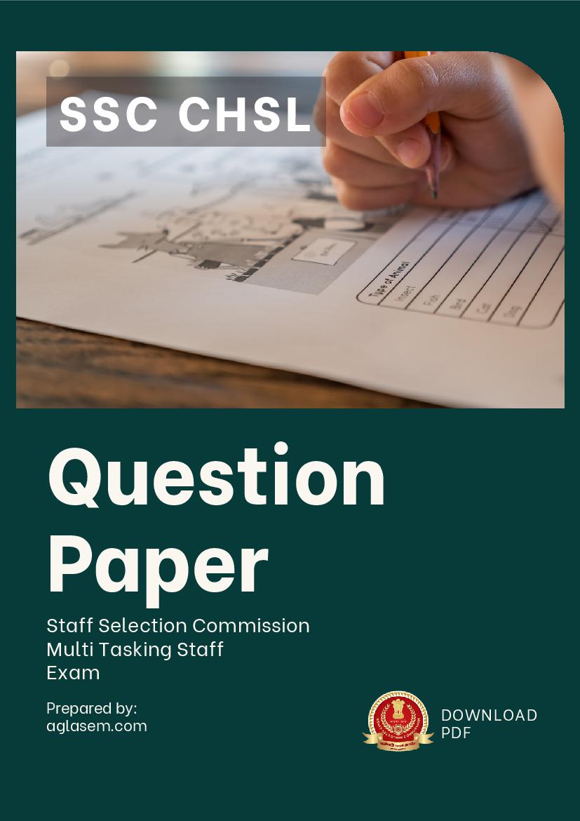 SSC CHSL 2016 Question Paper 11 Jan 2017 - Page 1