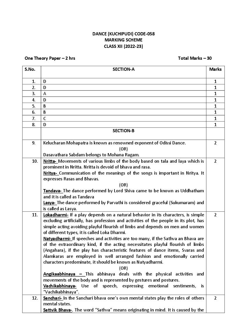 CBSE Class 12 Sample Paper 2023 Solution Khuchipudi - Page 1
