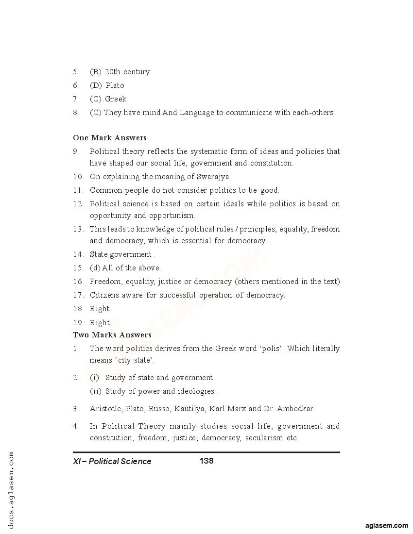 Class 11 Political Science Notes for Political Theory – Introduction ...