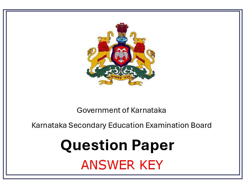 Karnataka SSLC Question Paper 2025 Answer Key Political Science - Page 1
