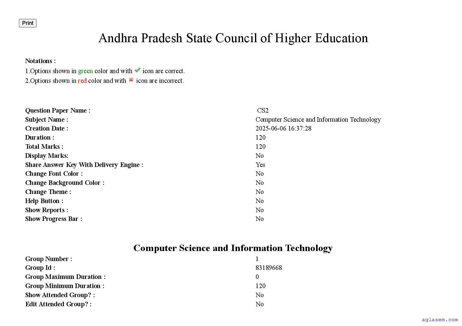 AP PGECET 2025 Question Paper for Computer Science - Page 1 of 96