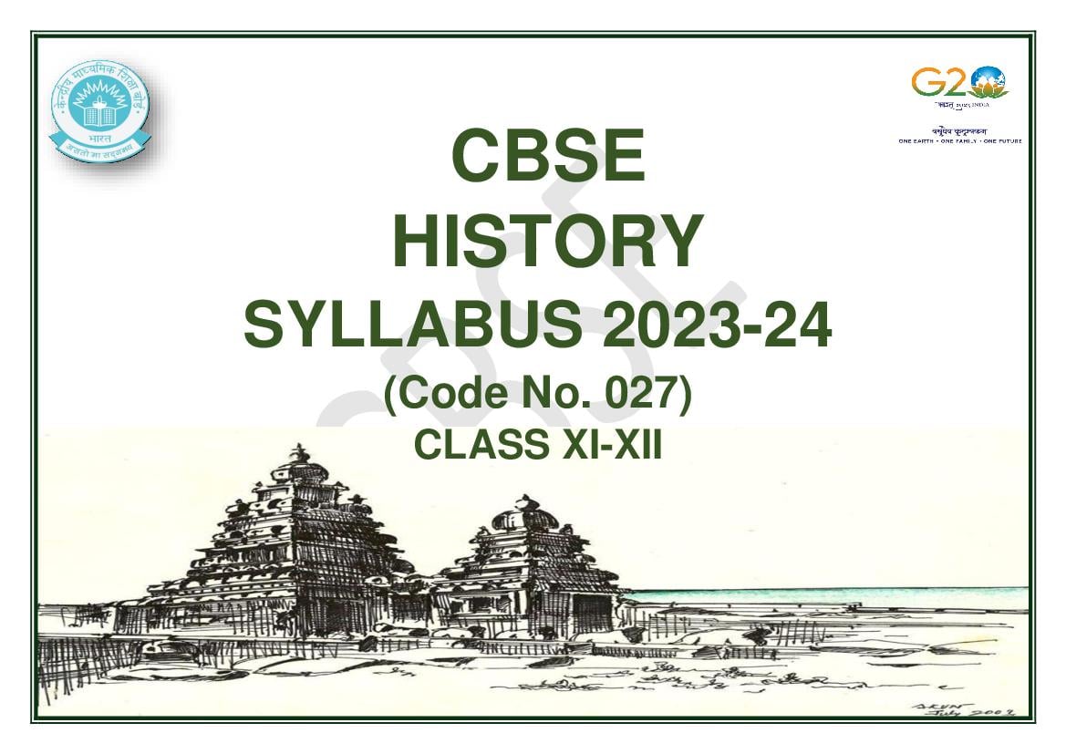 CBSE Class 11 Class 12 Syllabus 2023-24 History - Page 1