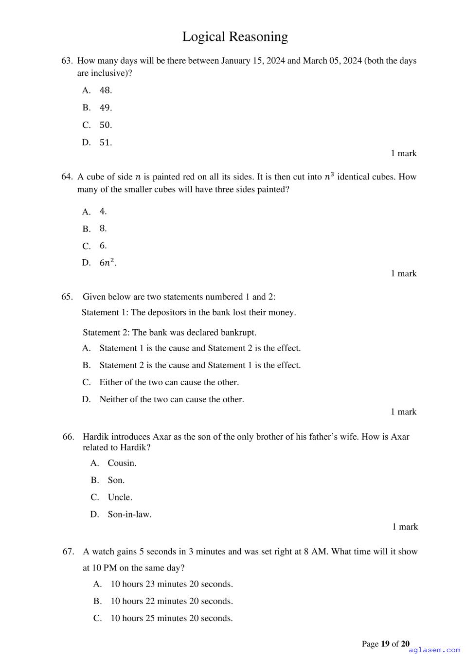 ACET 2023 Question Papers PDF with Solutions (3 Sessions)