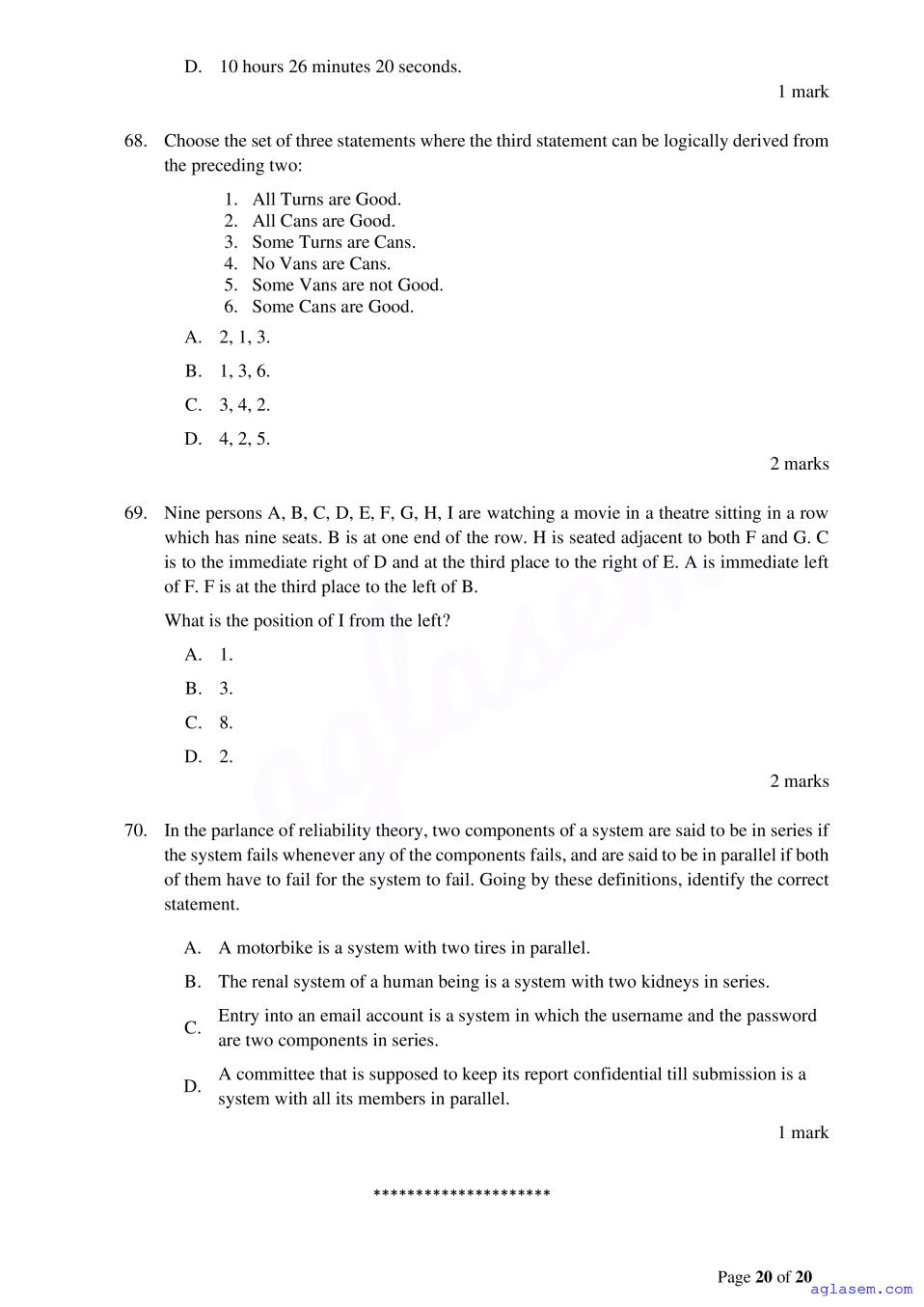 ACET 2023 Question Papers PDF with Solutions (3 Sessions)