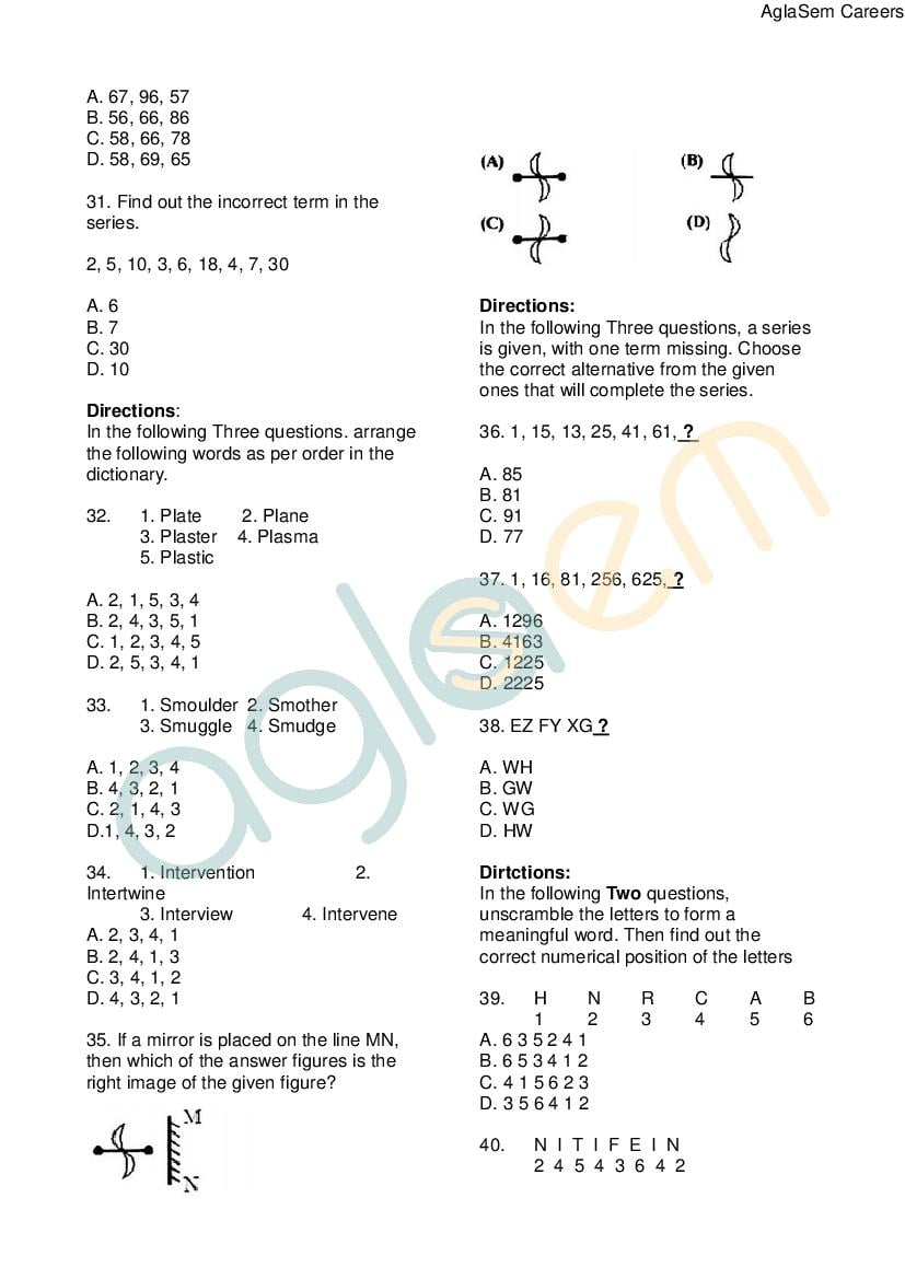 SSC CHSL Question Paper 2015 (PDF) – Download Here - AglaSem Career