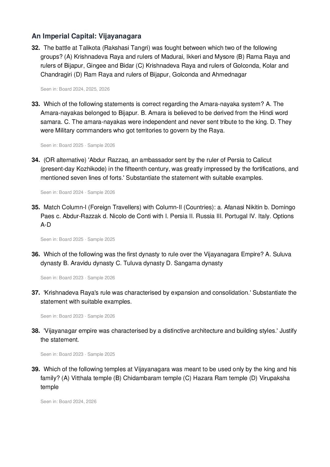 CBSE Board Class 12 History Most Important Questions, Exam Pattern, Preparation & Exam Day Tips