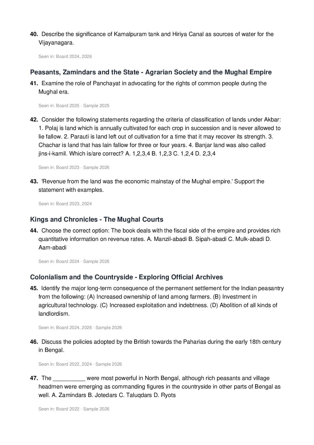 CBSE Board Class 12 History Most Important Questions, Exam Pattern, Preparation & Exam Day Tips