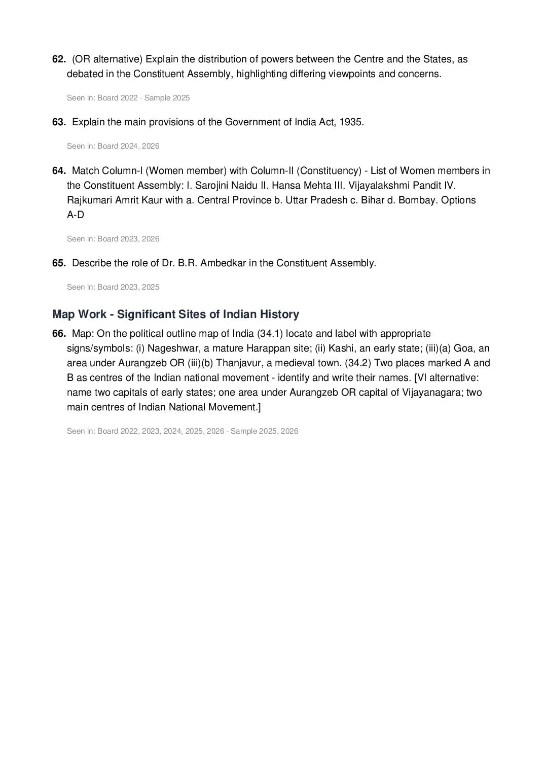 CBSE Board Class 12 History Most Important Questions, Exam Pattern, Preparation & Exam Day Tips
