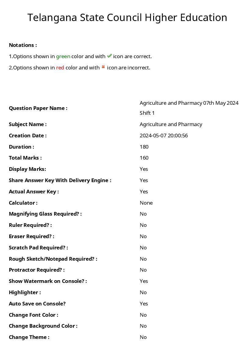 TS EAPCET 2024 Question Paper PDF with Answers (10 Shift-wise Papers)