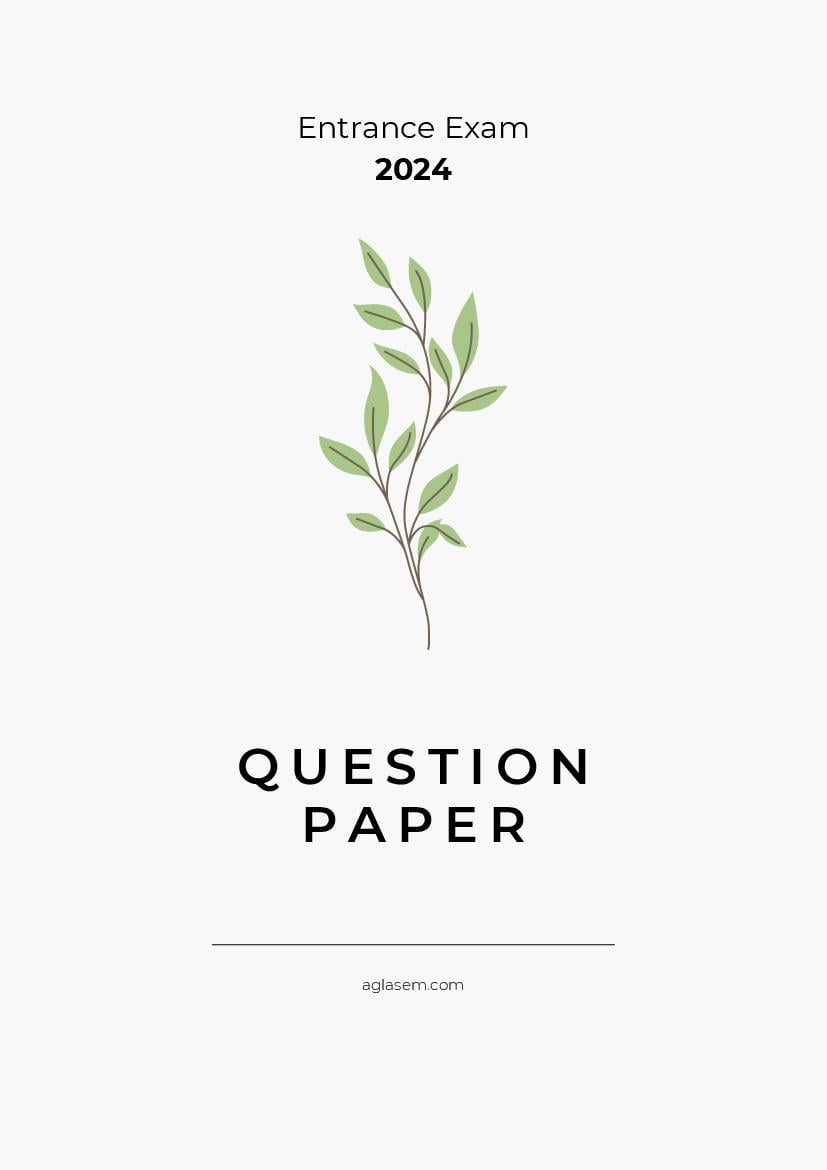 TS EAPCET 2024 Question Paper Agriculture and Pharmacy 08 May Shift 1 - Page 1