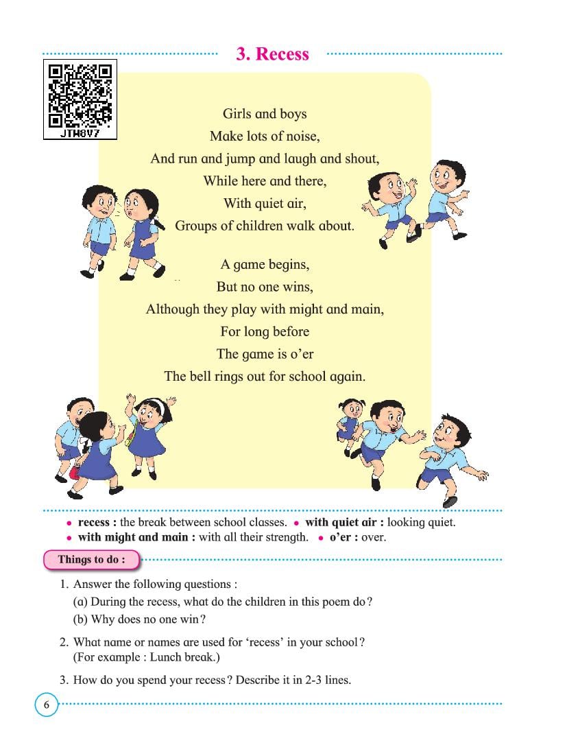 4th standard english book 1st term