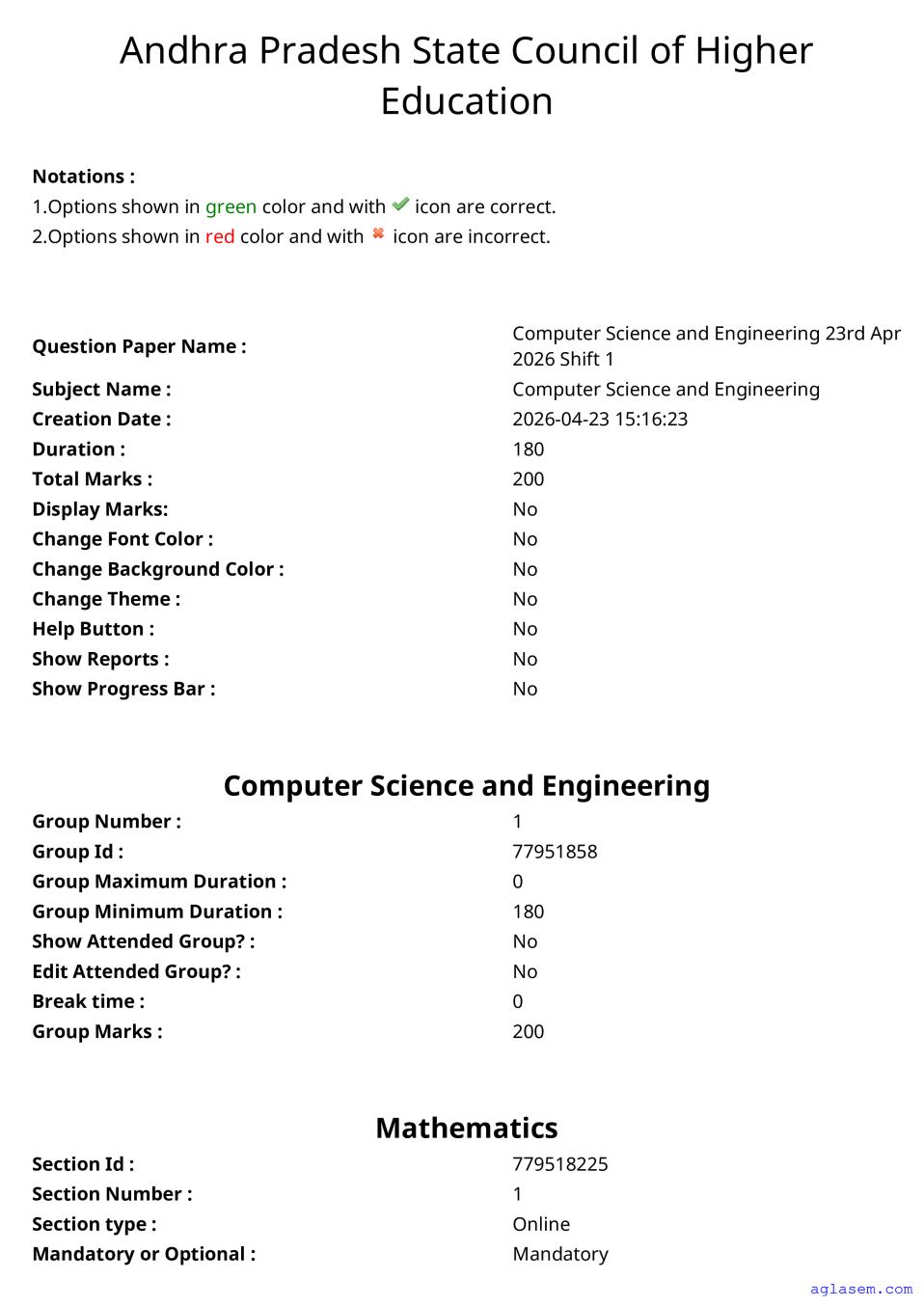 AP ECET 2026 Question Paper Computer Science and Engineering - Page 1 of 89