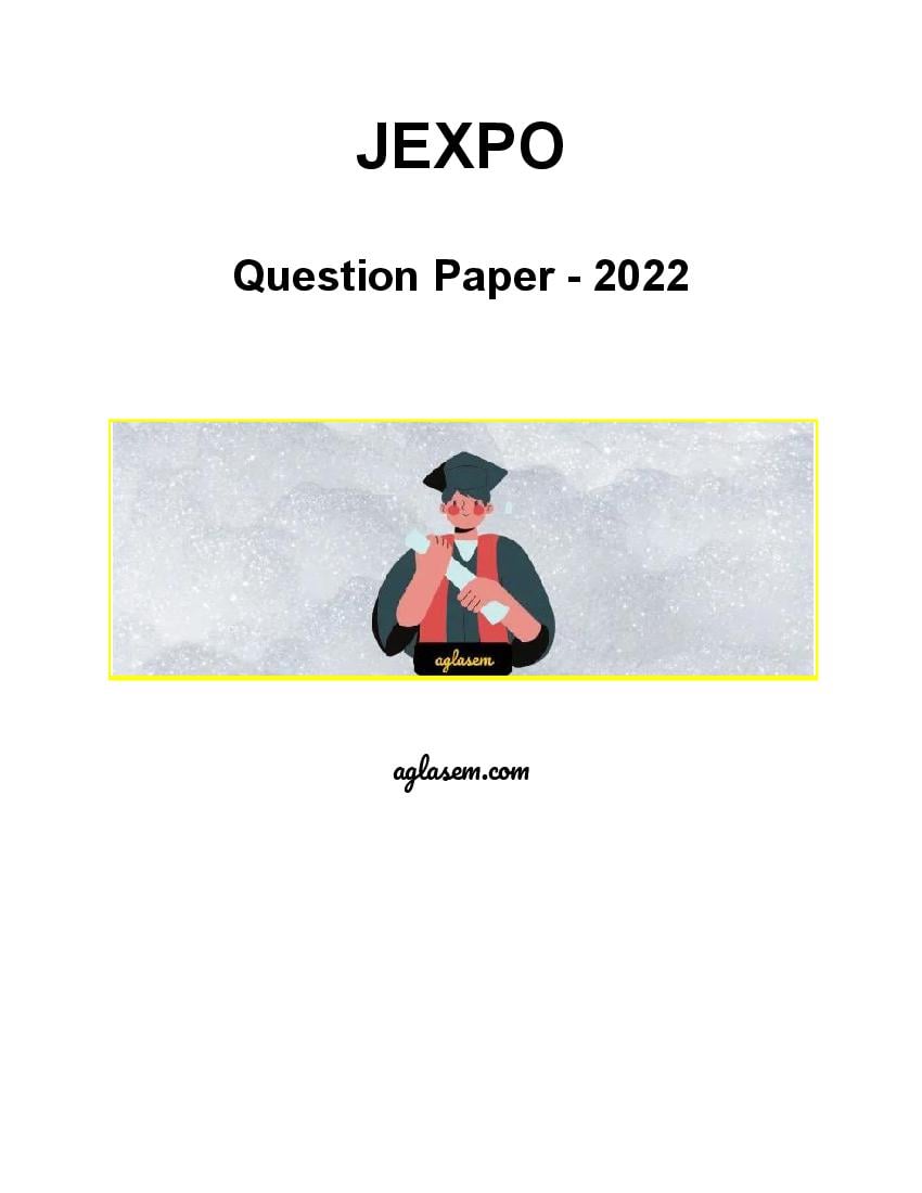 JEXPO 2022 Question Paper - Page 1