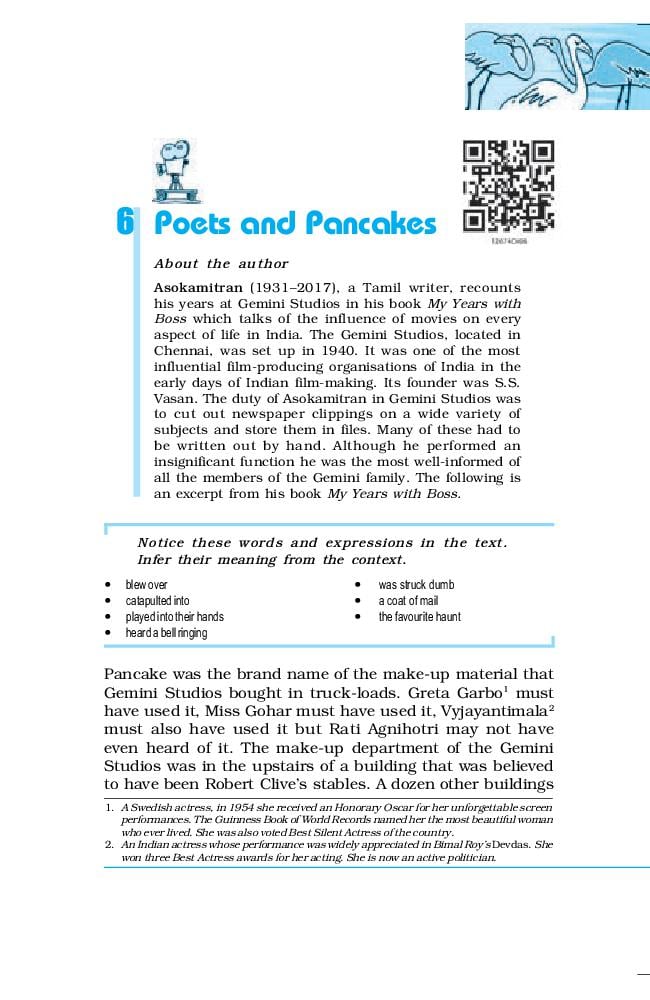 NCERT Book Class 12 English (Flamingo) Prose 6 Poets and Pancakes - Page 1