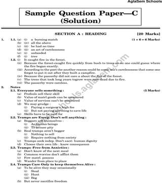 CBSE Class 11 Sample Paper for English Set c