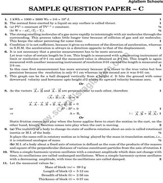 CBSE Class 11 Sample Paper for Physics Set c