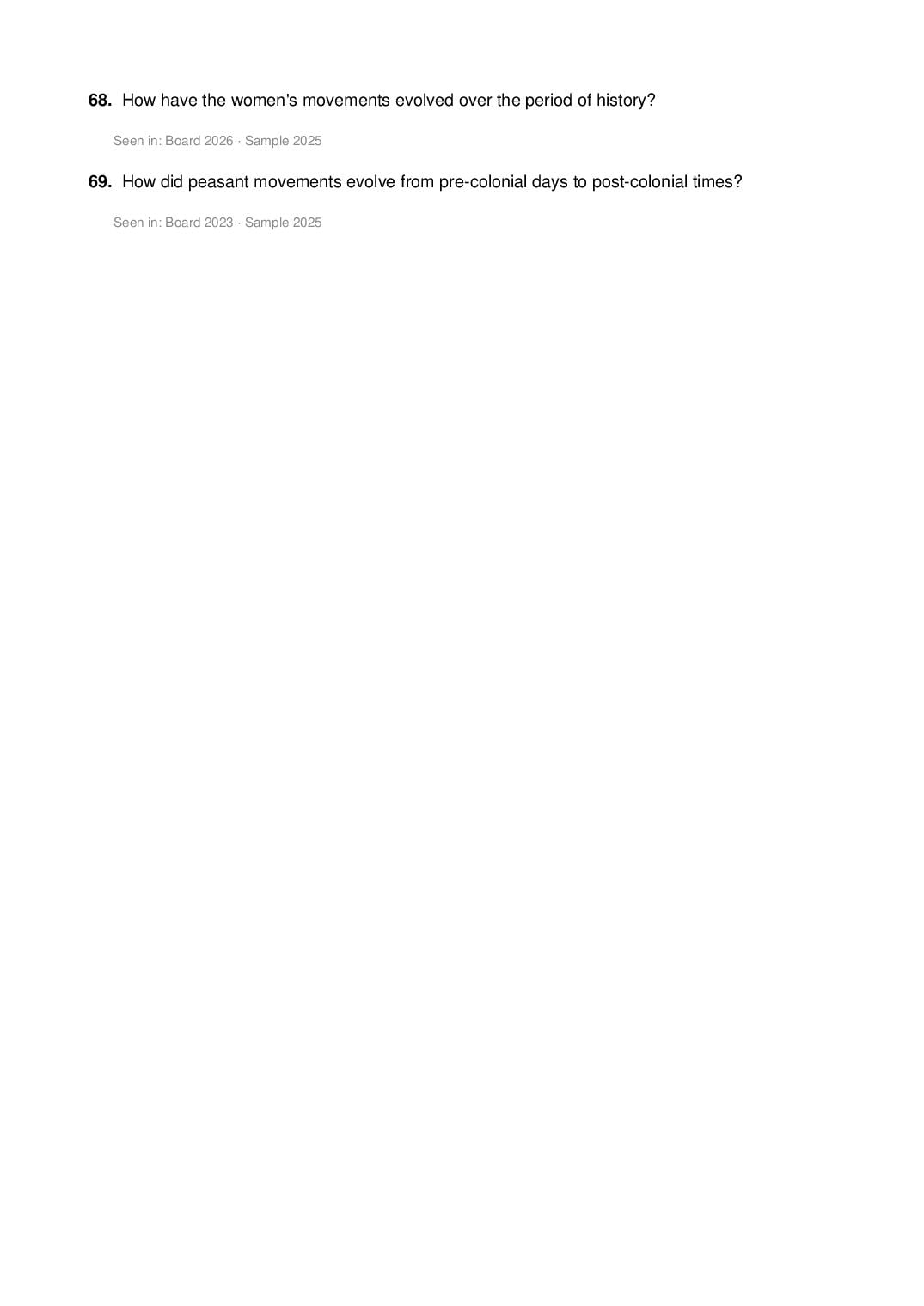 CBSE Class 12 Sociology Important Questions 2027 (PDF)