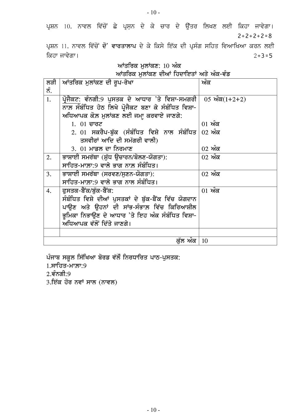 Punjab School Education Board 9th Class Syllabus 2023 2024 53 Off 6322