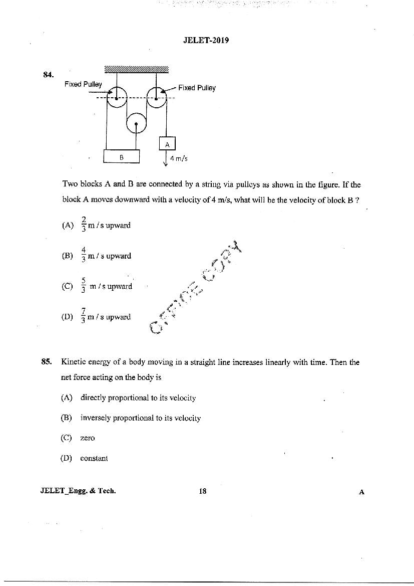 WB JELET 2019 Question Paper PDF (5 Papers incl. Agri, Printing)