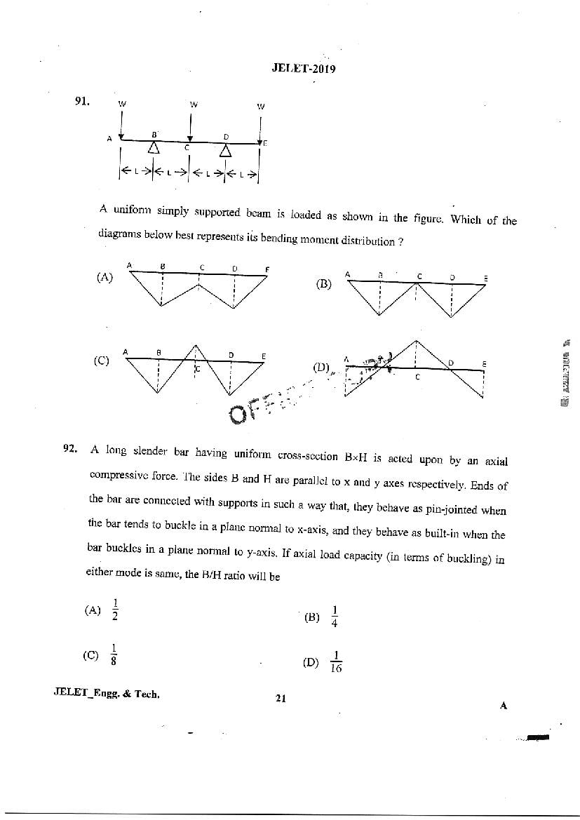 WB JELET 2019 Question Paper PDF (5 Papers incl. Agri, Printing)