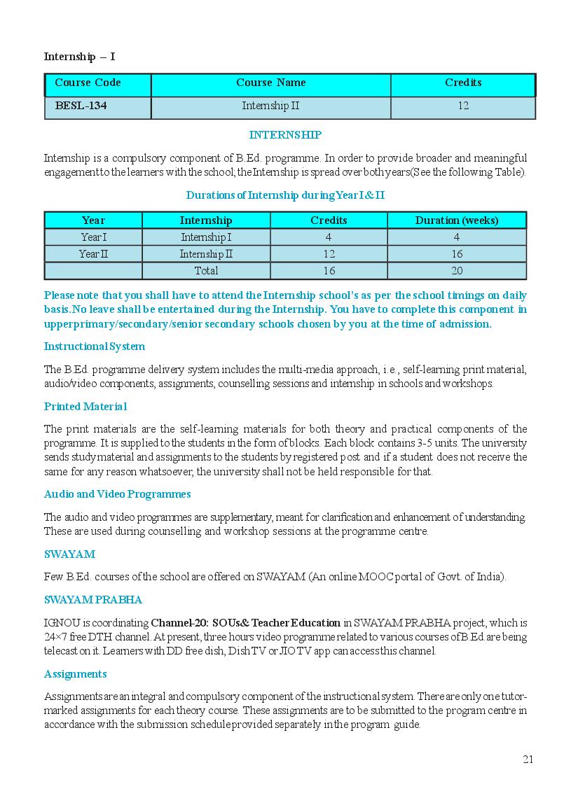 IGNOU B.Ed Syllabus 2023 (PDF) - Download Here - AglaSem Admission