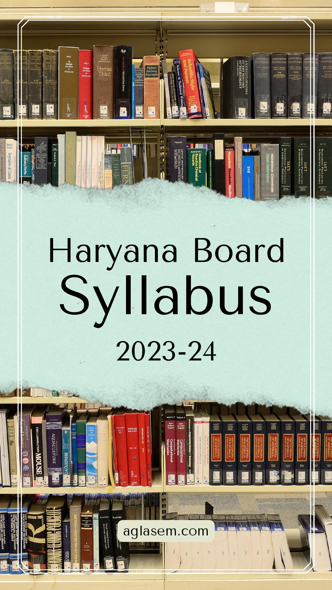 HBSE Class 11 Syllabus 2024 OSS English - Page 1