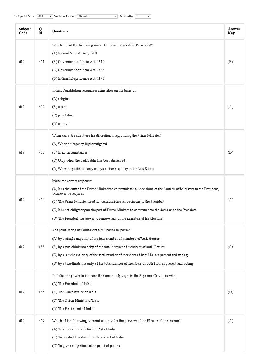 CUSAT CAT 2018 Question Paper 3 Year LLB Final - Page 1