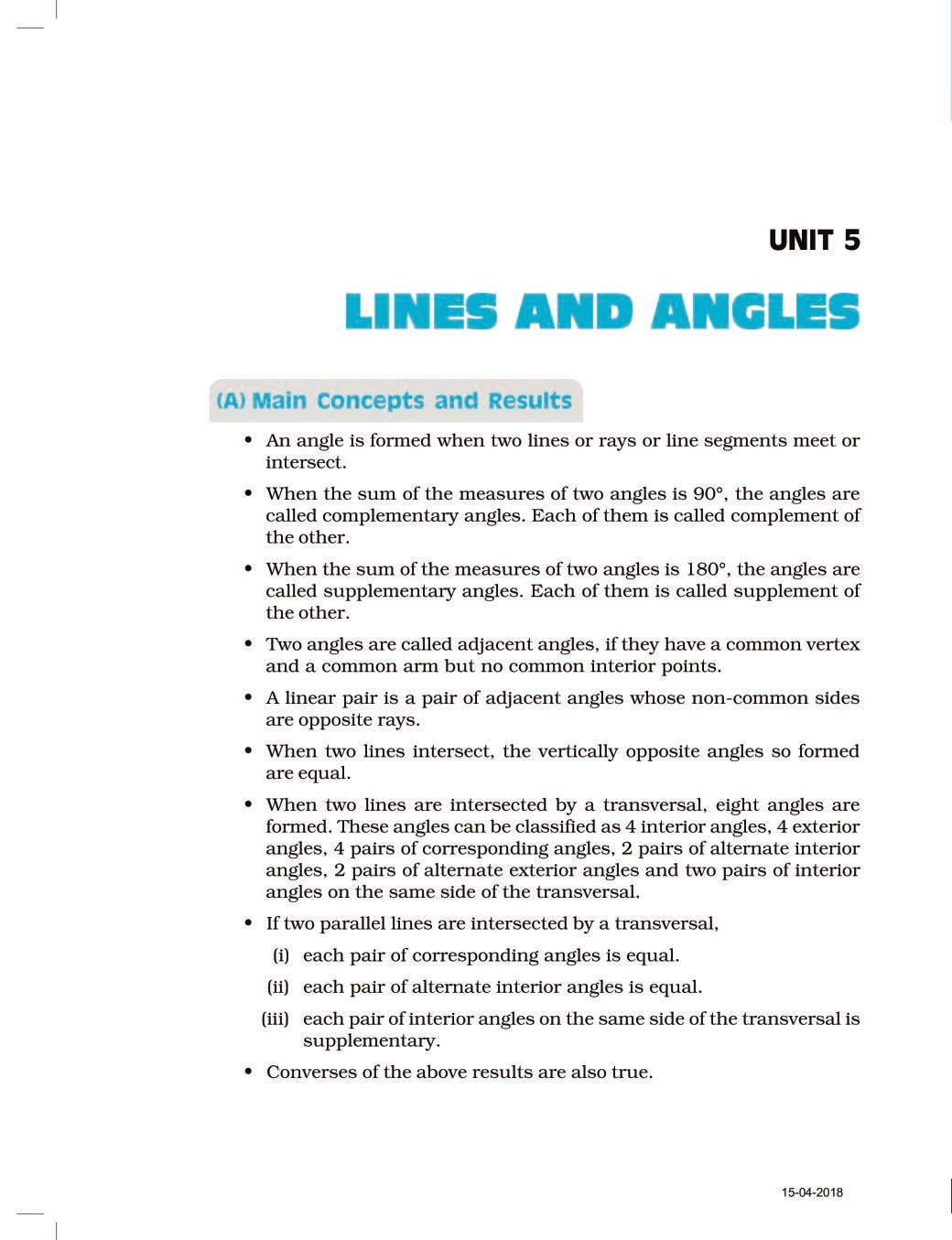 NCERT Exemplar Class 07 Maths Unit 5 Lines Angles - Page 1