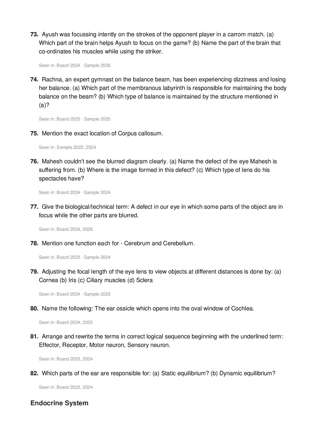 ICSE Class 10 Biology Important Questions 2027 (PDF)
