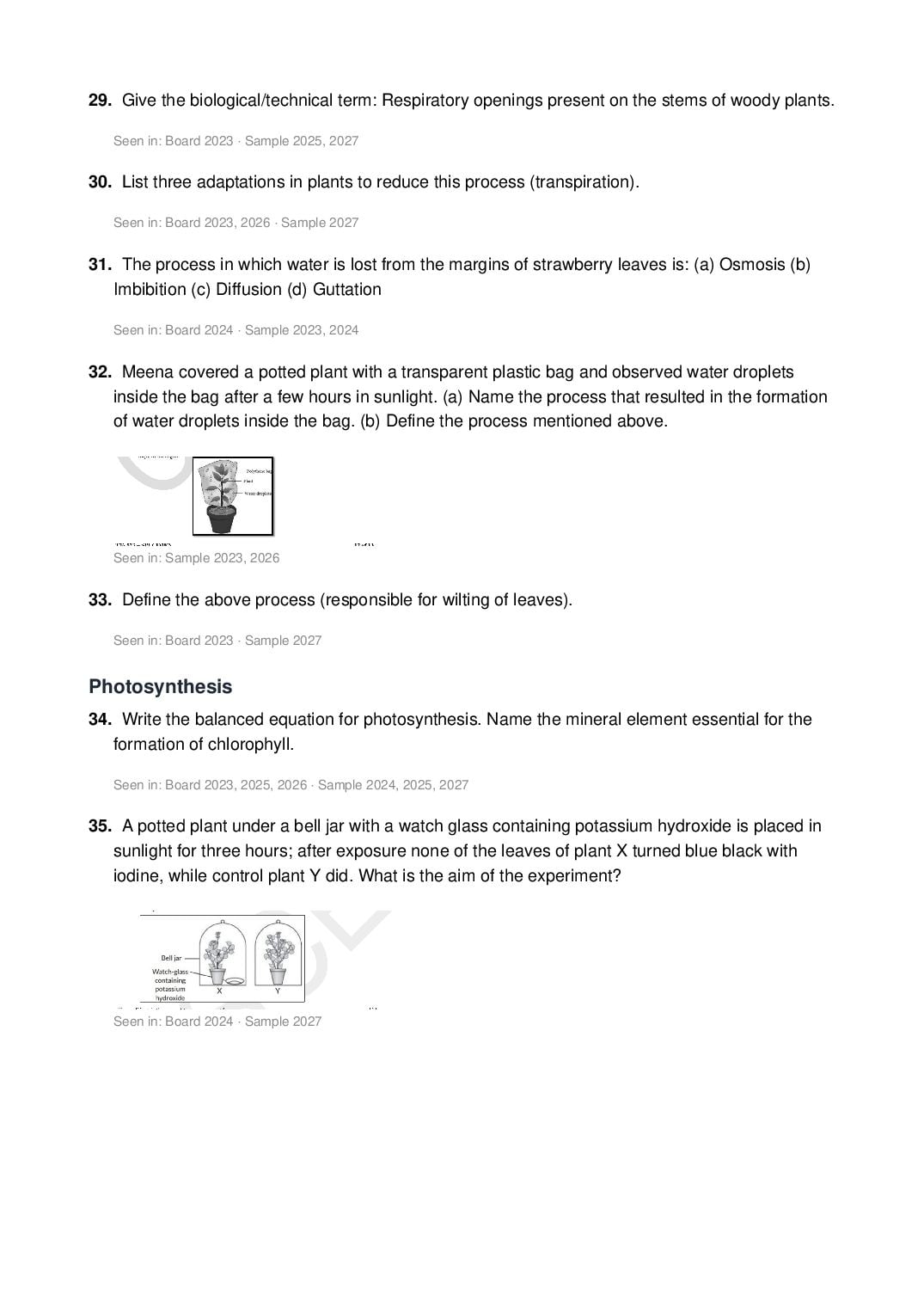 ICSE Class 10 Biology Important Questions 2027 (PDF)