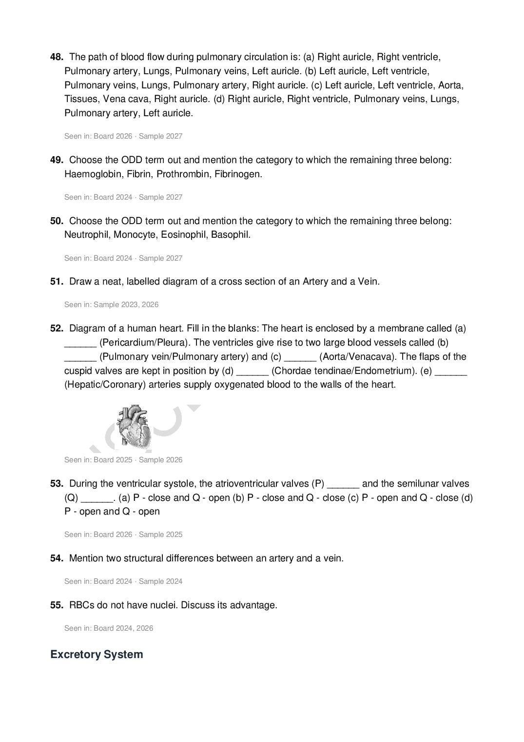 ICSE Class 10 Biology Important Questions 2027 (PDF)