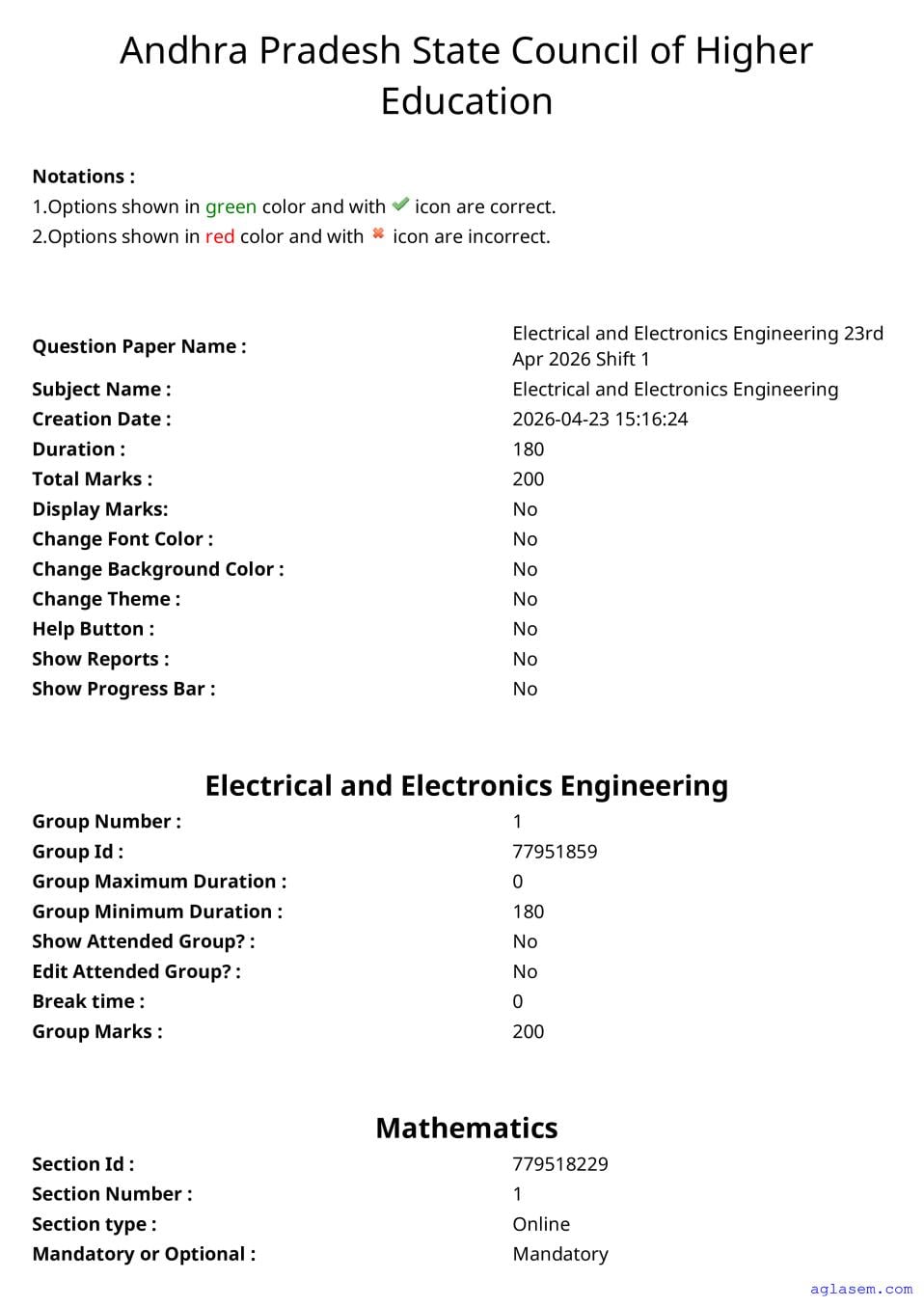 AP ECET 2026 Question Paper Electrical and Electronics Engineering - Page 1 of 89