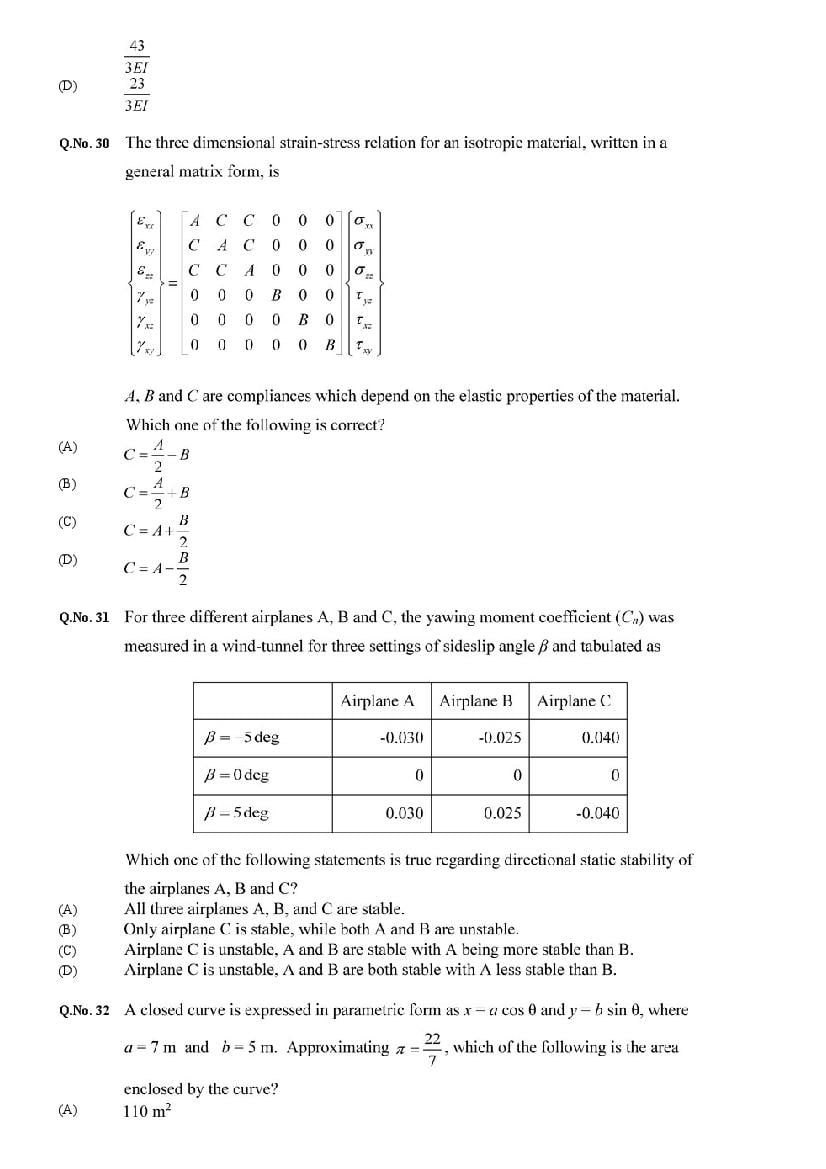 GATE 2020 Question Papers PDF with Answer Keys (27 Papers)