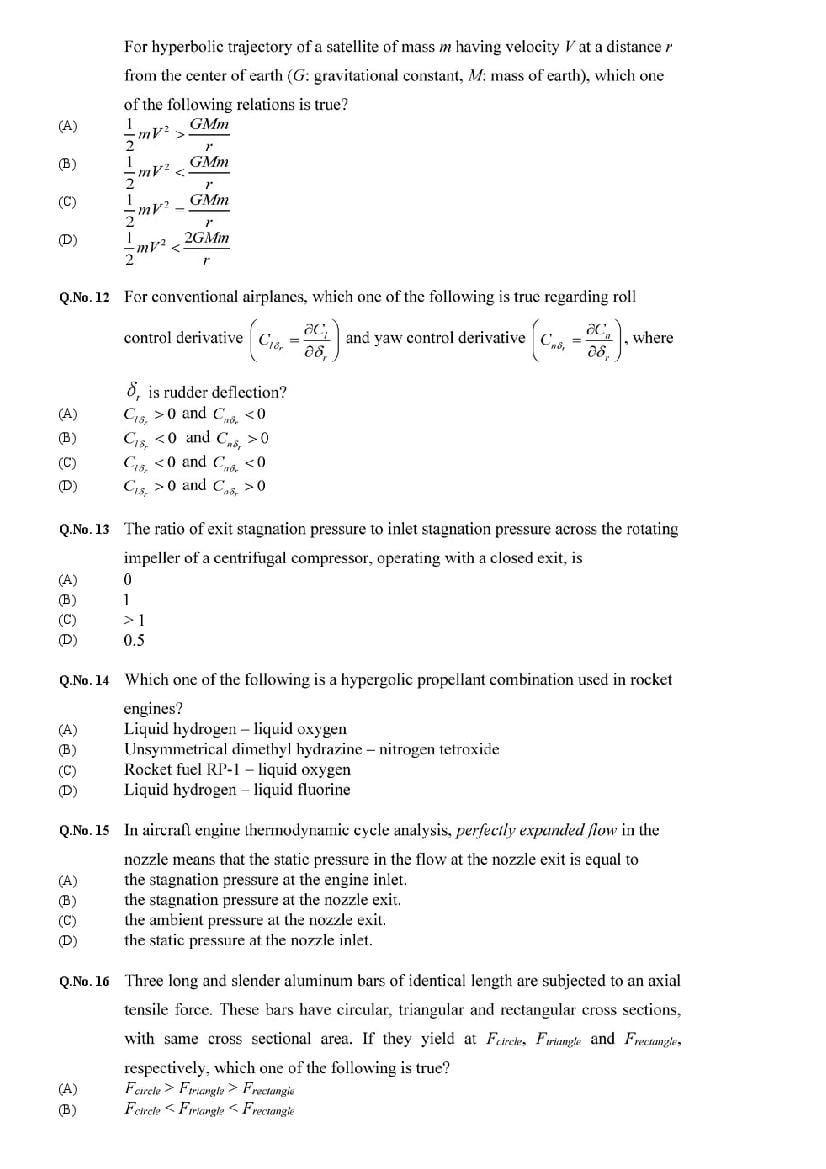GATE 2020 Question Papers PDF with Answer Keys (27 Papers)