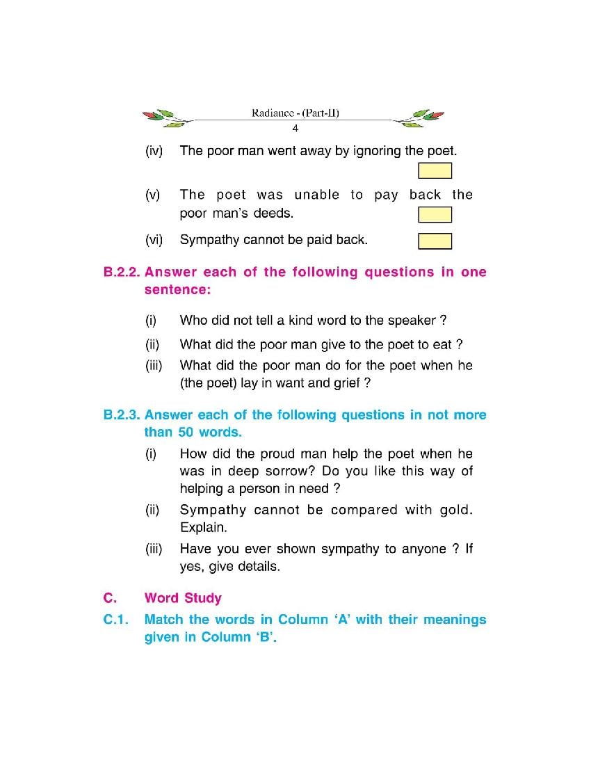 bihar board class 7 english chapter 3 ka question answer