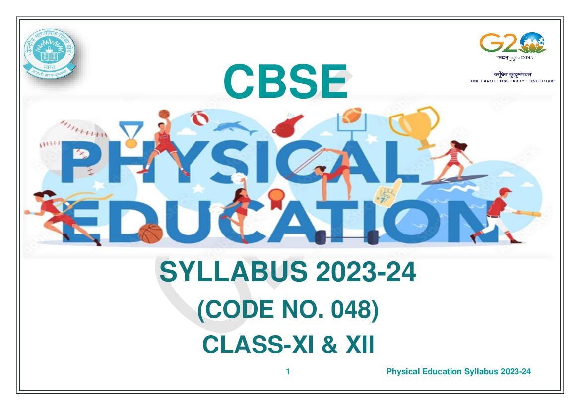 CBSE Class 11 Class 12 Syllabus 2023-24 Physical Education - Page 1