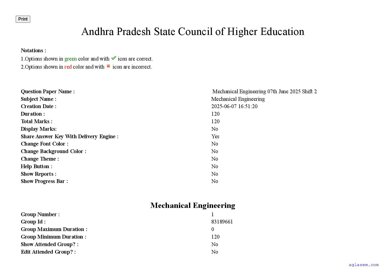 AP PGECET 2025 Question Paper for Mechanical Engineering - Page 1 of 90