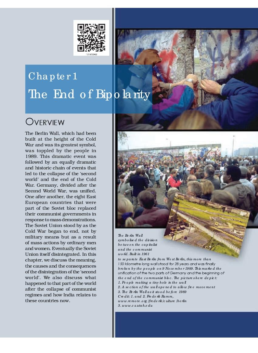 NCERT Book Class 12 Political Science (Contemporary World Politics) Chapter 1 The End of Bipolarity - Page 1