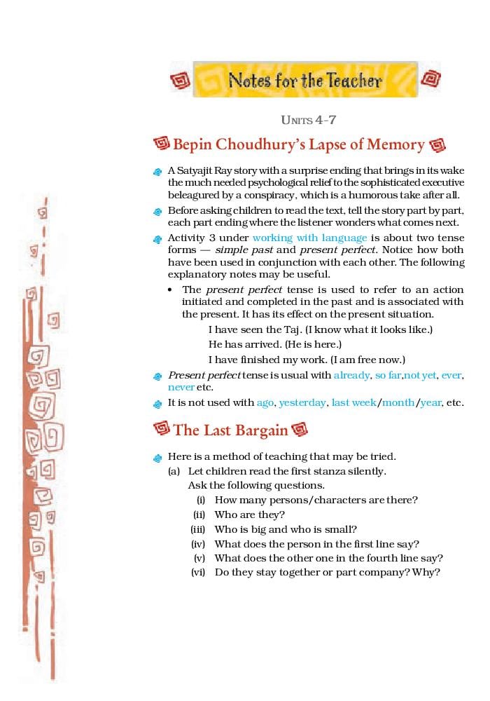 NCERT Book Class 8 English (Honeydew) Chapter 4 The Last Bargain; Bepin Choudhury’s Lapse of Memory - Page 1