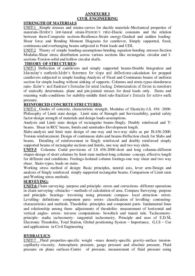 AP ECET 2022 Syllabus for Civil Engineering - Page 1