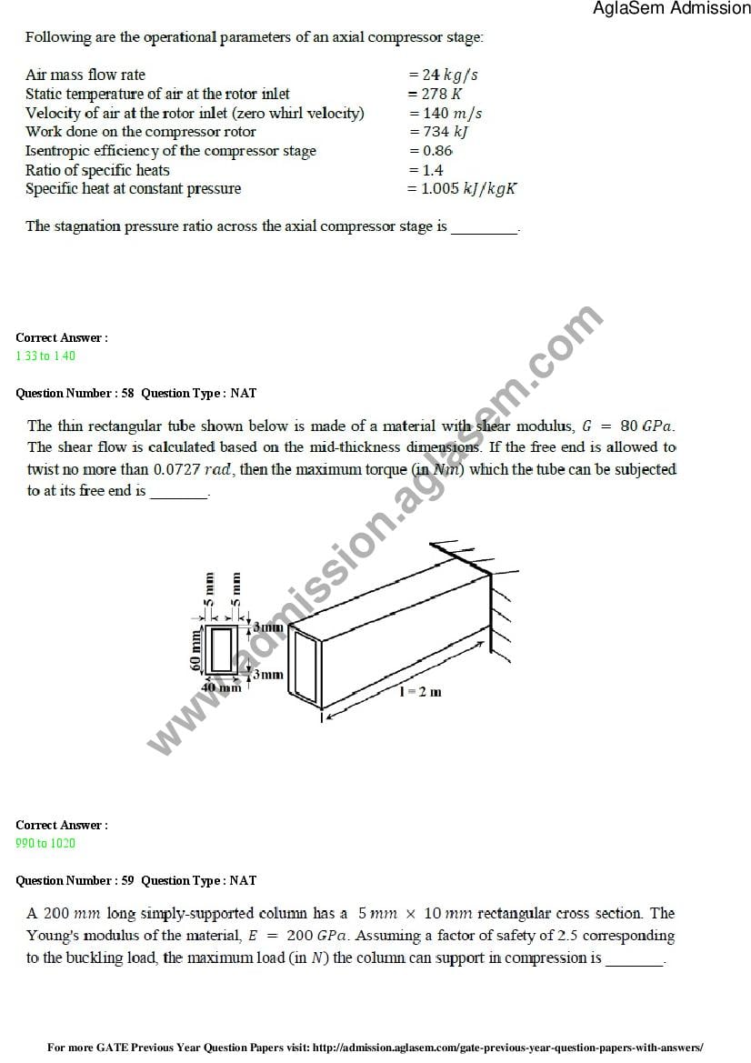 GATE 2015 Question Papers PDF with Answers (30 Papers)