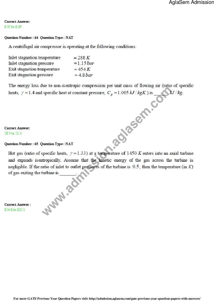 GATE 2015 Question Papers PDF with Answers (30 Papers)