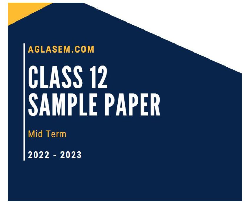 Class 12 Sample Paper 2023 Home Science (Mid Term) - Page 1